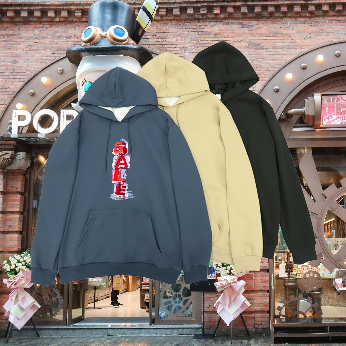 DIY Customized Hoodie for Women Breathable Hooded Collar Lady Couples Hoodie DIY Anime Tops Warm Fleece Outdoor