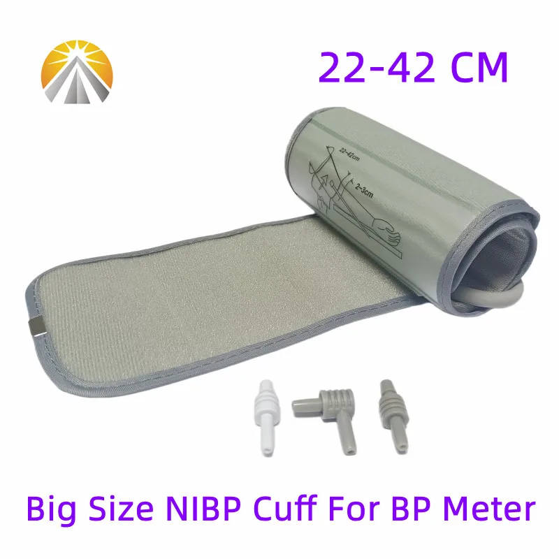 New Big Size 22-42 / 22-48 new Cm Portable Adult NIBP Cuff For Arm Digital Monitor Single Tube Tonometer 2025 Cuff BP Meter Cuff
