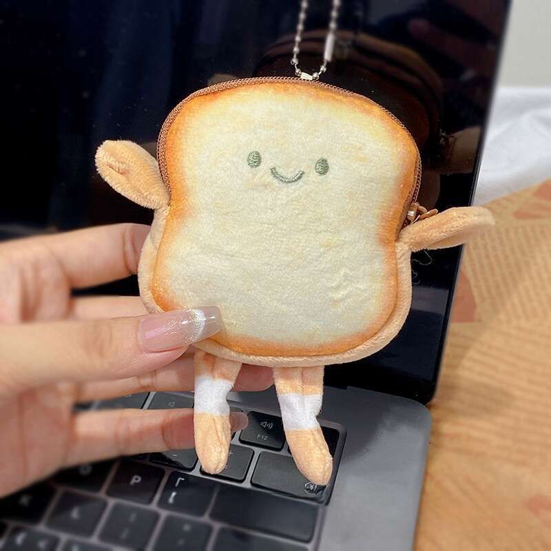 creative womens toast expression wallet with secure card holder cozy plush design bag