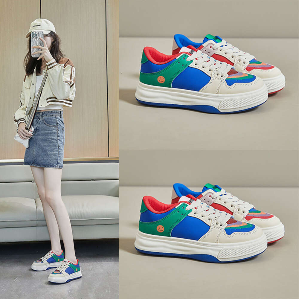 Ddmysports Student Korean Version Of Little White Women S Fashion Spring New Breathable Thick Sole Matsuke Board Shoes For Leisure OUTDOOR