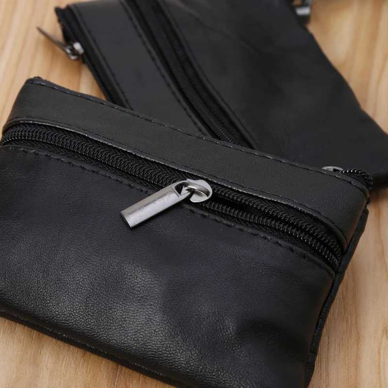 1-5PCS Vintage Leather Mens Zipper Purses Coin Purse C Change Wallet Key Holder Mey Pouch Gift for WomenXJ241111