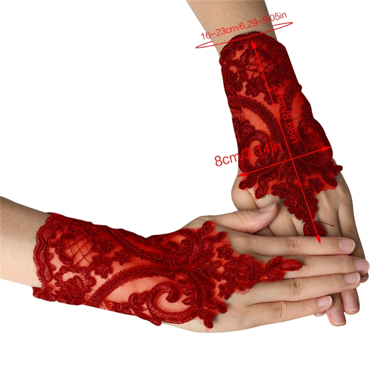 28TF pulsera de ence bordado para fiesta 2025 de boda new guante Medieval antideslizante para mujer
