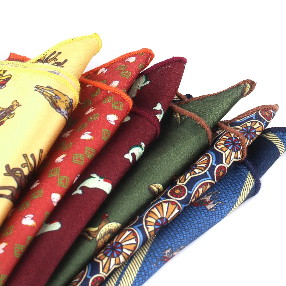 Animal Print Pocket Square For Men Women Floral Print Suits new Kerchief Men's 2025 Handkerchiefs Soft Square Handkerchief Towels Scarves