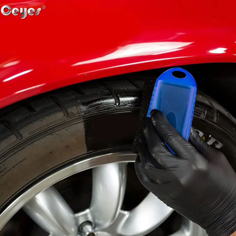 Car tires with lids,Tire Contour Dressing Applicator Pads polishing oiling sponge brush interior trim 2025 new corners waxing sponge