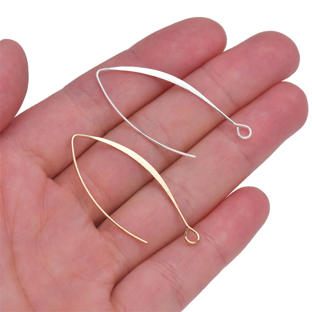 20Pcs Sterling Sier Plated Ear Wires V-shape Earrings Hook For new DIY Earring Jewelry 2025 Making Crafting