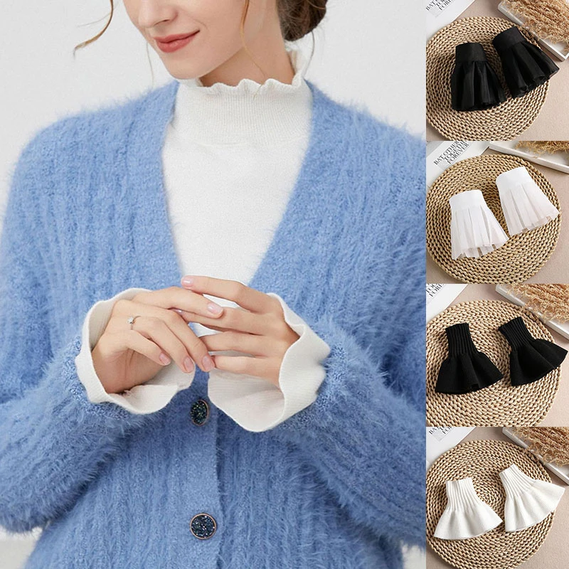 Cuffs Temperament Exquisite ddmysmile Lace Fake Sleeves Hand Sleeves Cuffs Women Detachable Shirt False Sleeves Scar Sleeves Lace Ruffles Smile