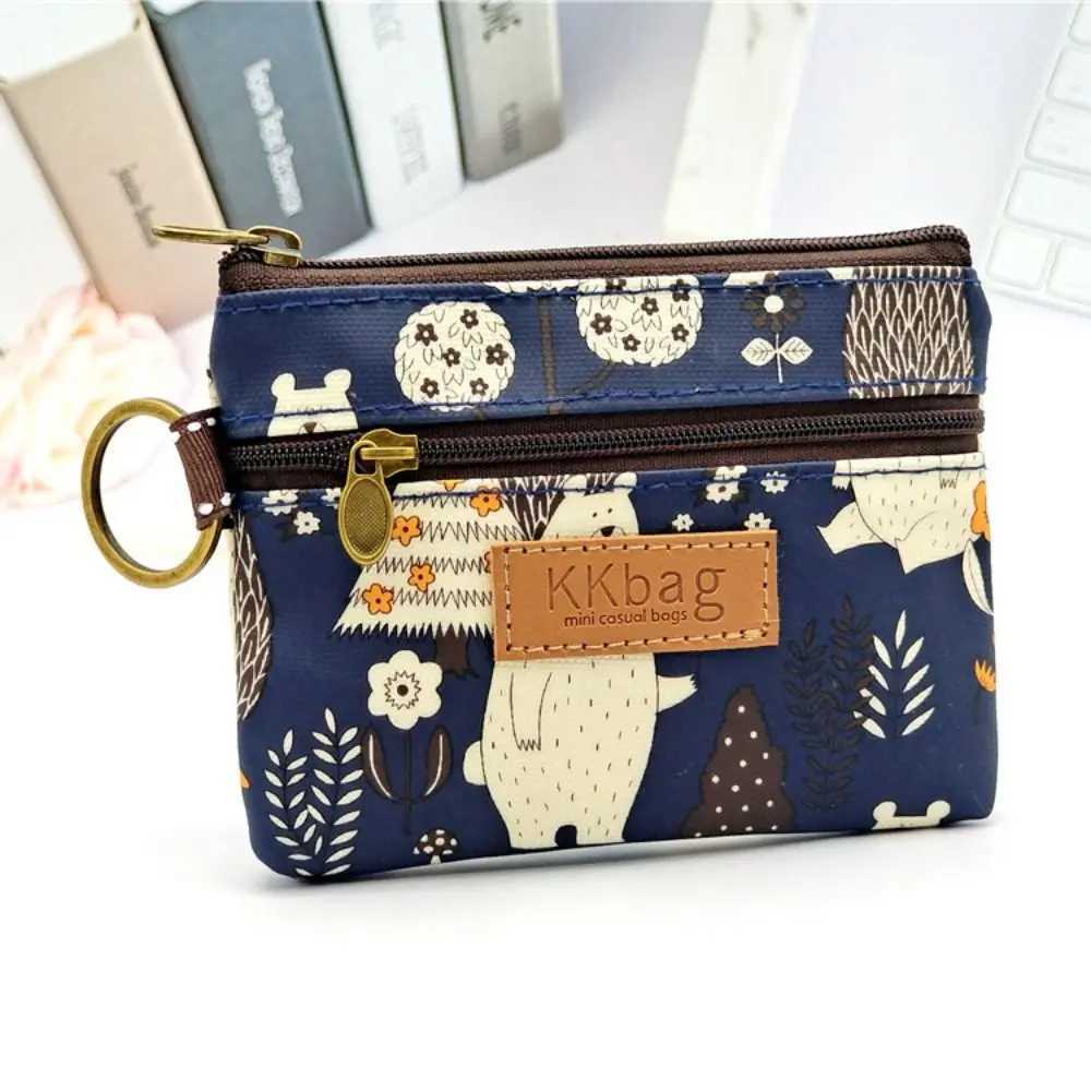 New Carto Animals Wallets Zero Purse Coin Bag Women Short Mini Key Card Holder Storage Bag Cute Zipper Purse Student Mey BagXJ241111