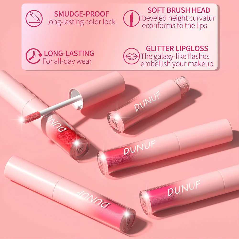 DUNUF18 Diamond Flash Liquid lipstick Lasting Stick Free Cup Waterproof Metal Matte Full Color lipstick W241101