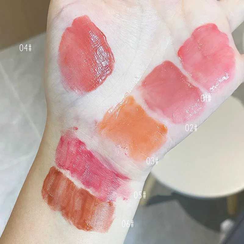 Ice pink moisturizing jelly glass lip color glossy transparent mirror lip color long-lasting moisturizing and bright lip color W241101