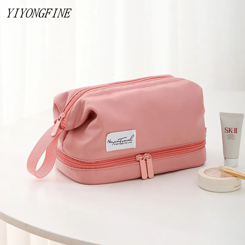 double-layer makeup bag high-capacity makeup bag womens toilet organizer waterproof womens storage box 241031