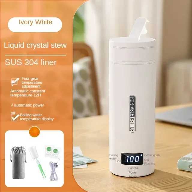 110/220V portable electric teapot tea and coffee maker travel glass cup intelligent temperature control for insulation Y241102