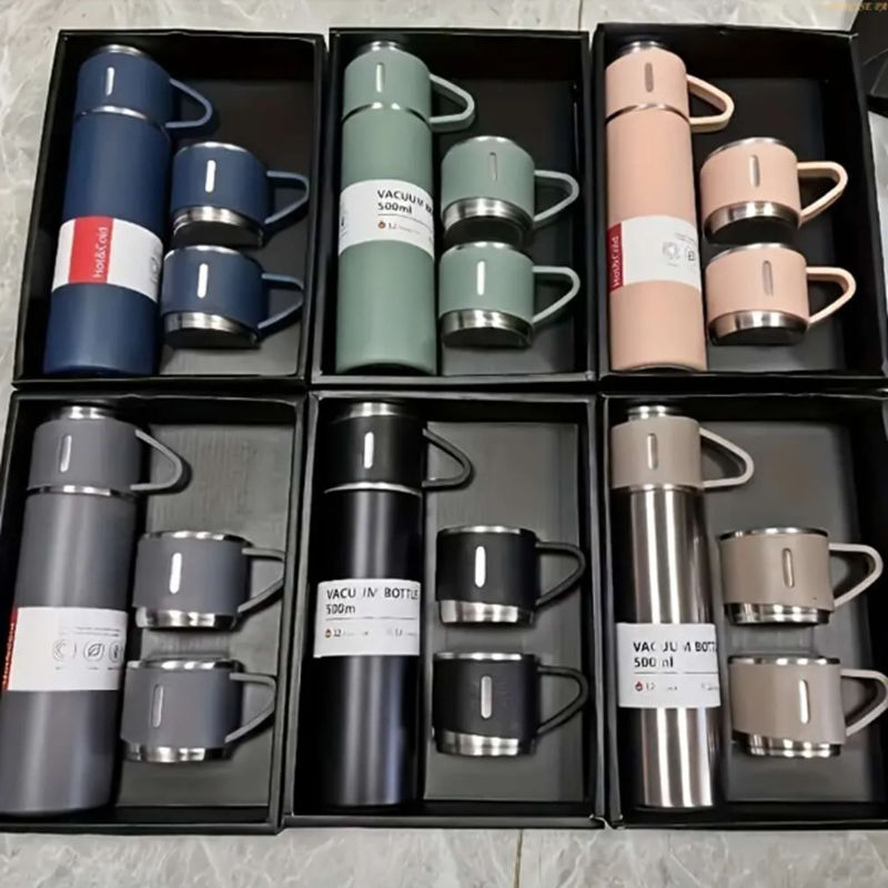 Insulated Stainless Steel Water Bottle Free-Leakproof Ideal For Travel And Outdoor Activities Gift Box Included YLE025