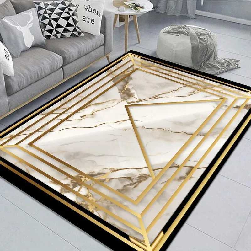 Black Gold ical Carpets for Living Room Non Slip Soft Sofa Coffee Table Area Decor Rug Washable Bedroom Kitchen Floor MatXJ241101