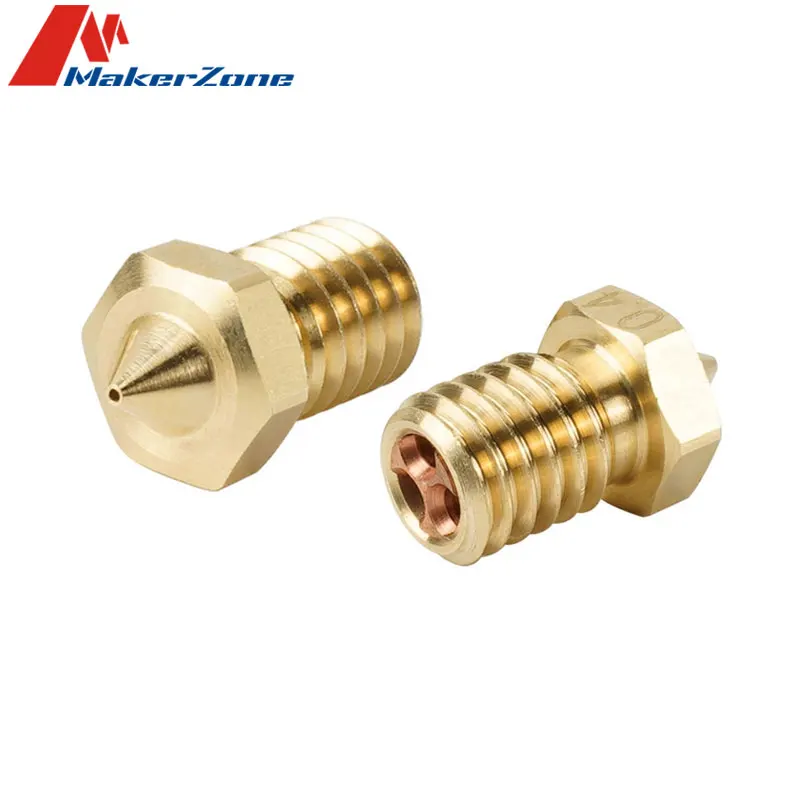 New CHT Nozzle new Insert V6 3d Printer0.4mm 0.6mm 0.8m Compatible With E3D 2025 V6 Brass Copper High Flow Extruder Print Head For 1.75mm
