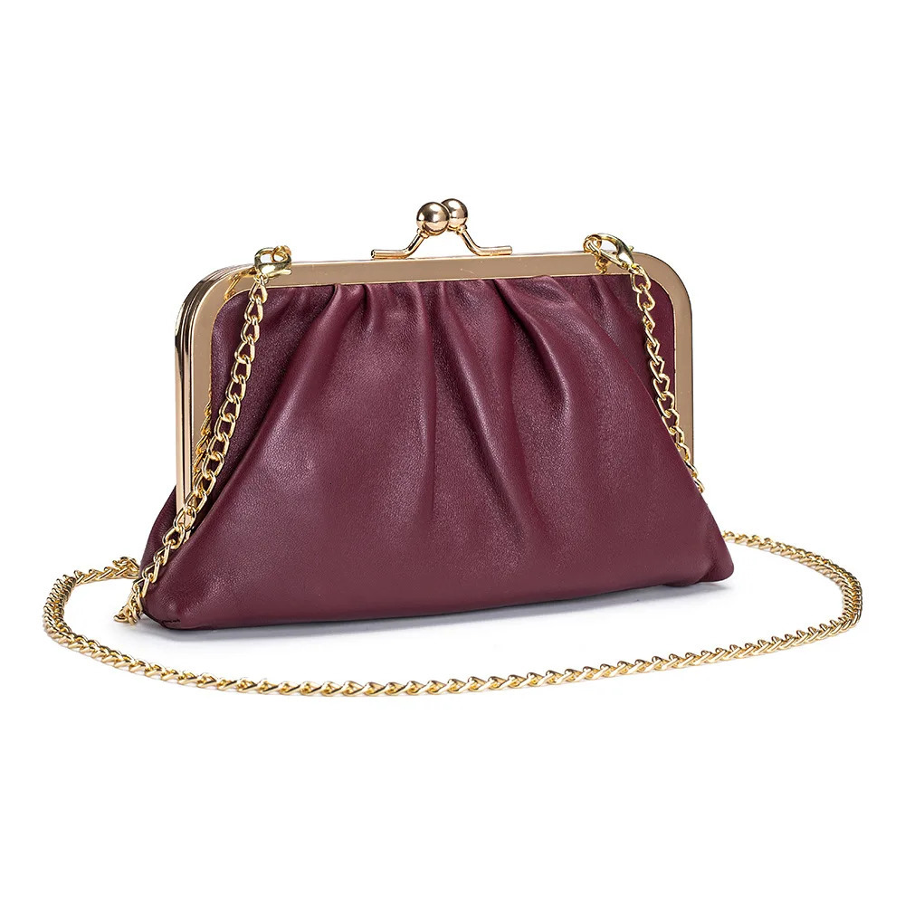 Leather clutch bag soft denim cross body bag coin wallet headphone card holder lipstick box 241031