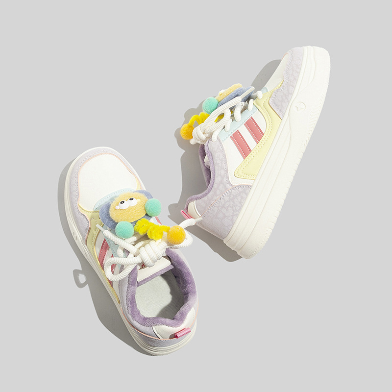 Autumn Winter Thick Soled Versatile Cartoon Fashion Warm Casual Shoes