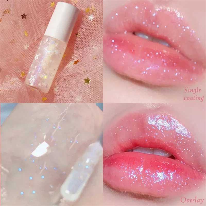 Baby Blue Mirror Transparent Lip Color Pearl Attractive Lip Color Glitter lipstick Durable Waterproof Jelly Tooth lipstick W241101