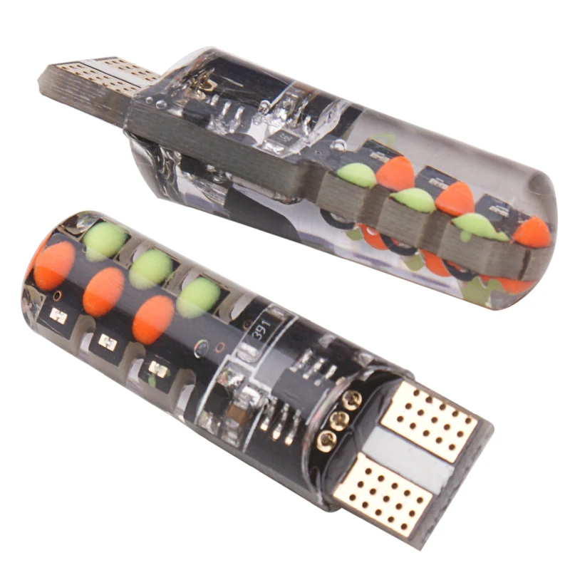 T10 W5W RGB LED Canbus 194 168 W5W 5050SMD Car Dome Reading Light new Auto Clearance Lamp RGB LED Bulb With 2025 Remote Controller 12V