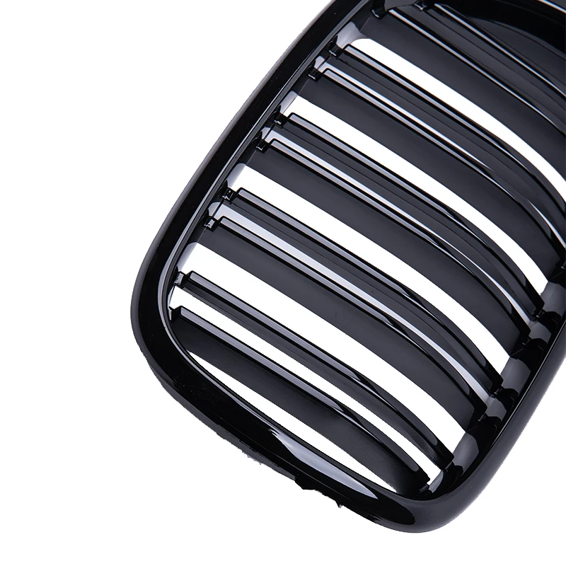 For BMW E39 5 Series 525 528 Gloss Black Grille Car Front Hood Grill Kidney Grilles Racing Grill 99-03 Accessories Dual Line