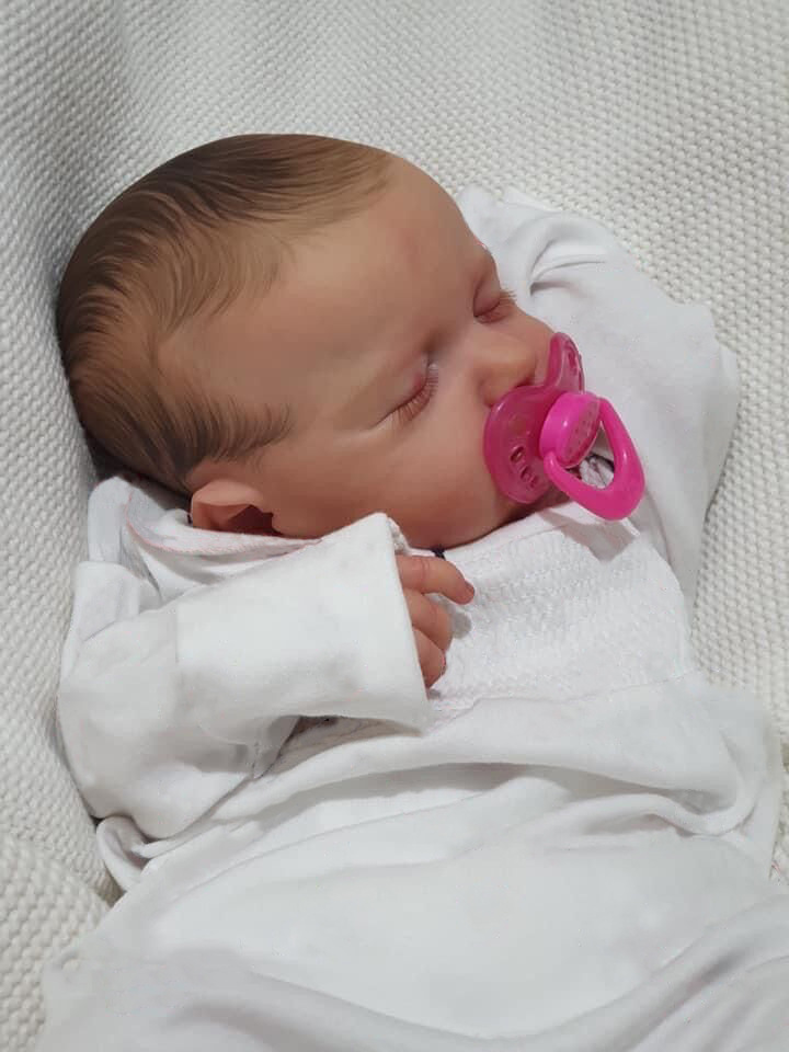MRB 19Inch Finished Reborn Baby Dolls LouLou Already Painted Silicone Vinyl Cloth Surprise Toys Figure for Girls Christmas Gift