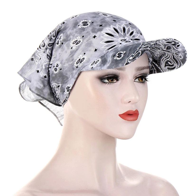 Unisex Bandana With Print Hedging Hat Sunscreen Turban Summer Outdoor Headscarf Headpiece Scarf Cap Ladies Hooded Scarf Fashion