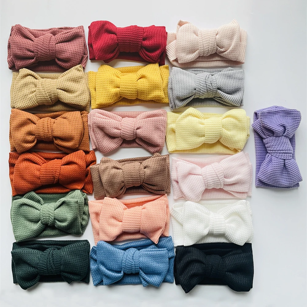 Baby new Girl Bow Headband for Children Newborn Baby 2025 Turbans for Babies Solid Big Bowknot Headbands Infant Baby Hair Accessories