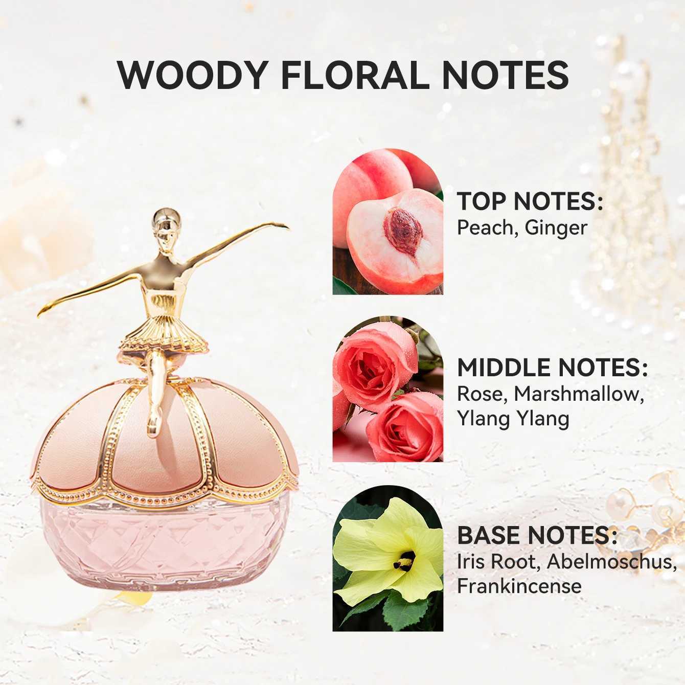 50ML 1.7FL. OZ Ballet Dancer perfume Original Gift Set Women EDP spray Fresh Fruit/Woody Flower Notes Ideal Holiday GiftXJ250409