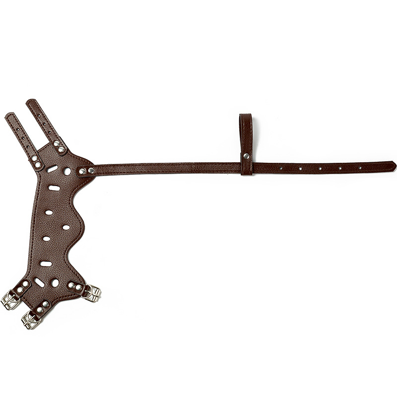 Adjustable Breathable Mask PU Leather Pet Dog Muzzle Anti Bark Bite Chew Safety for Small Large Dogs Mouth Soft Muzzles Training