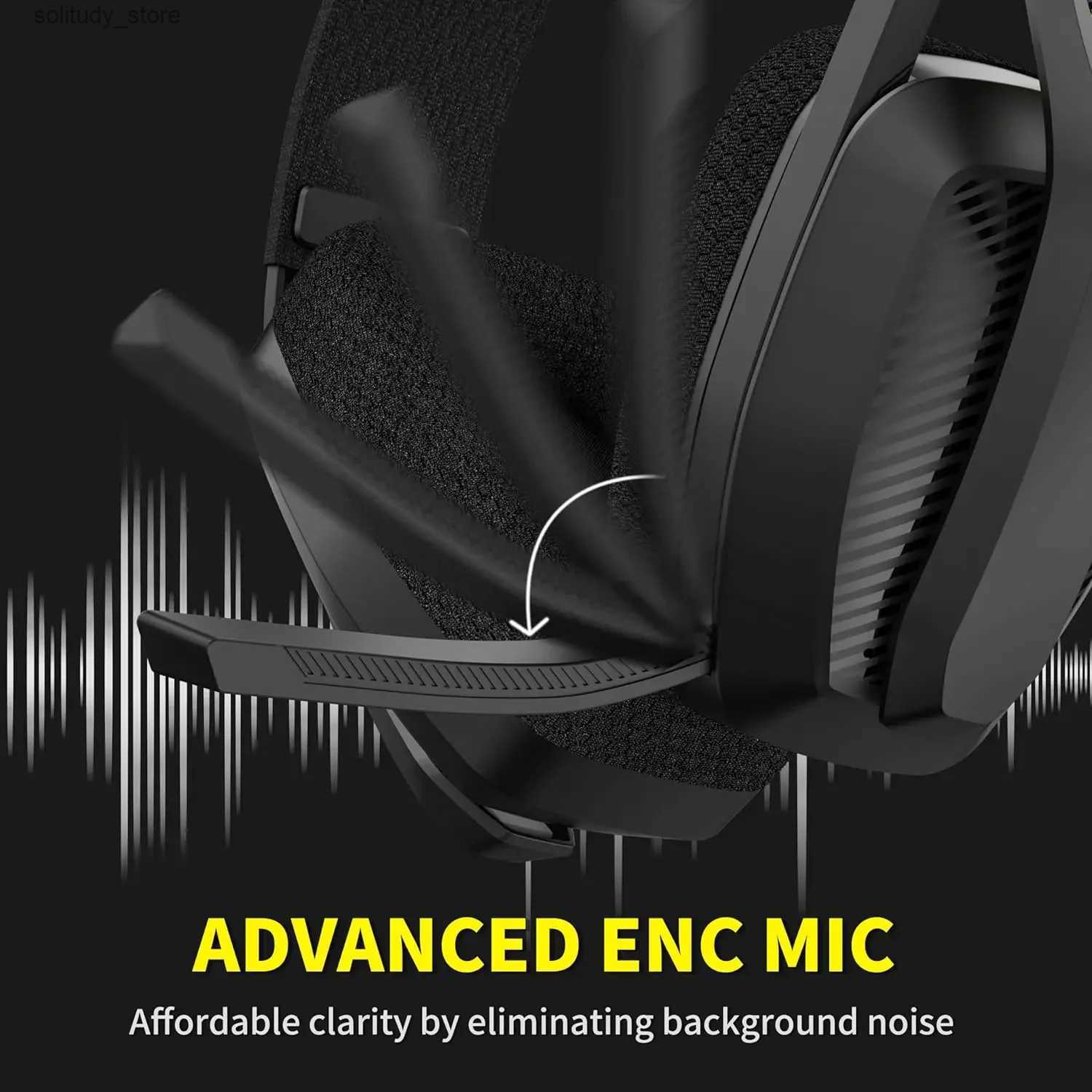 Cell Phone Earphones BINNUNE BW06 2.4G wireless gaming headset with flip ENC microphone suitable for PC and gaming console dual-mode Bluetooth earphon