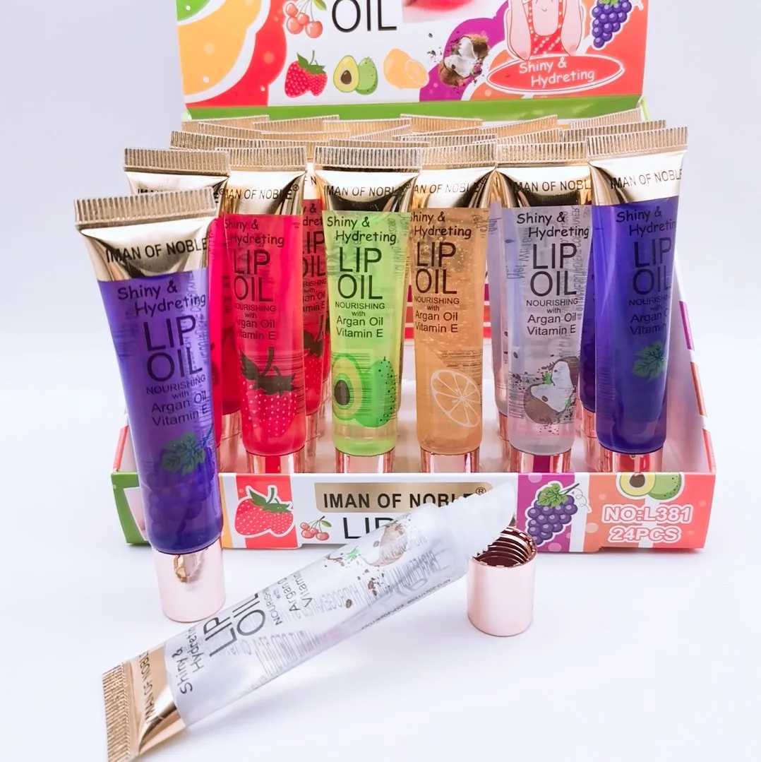 6-piece Fruit Flavored Lip Gloss Set Vitamin E Transparent Moisturizing Long lasting Lip Gloss Girl Lip Care Lip Oil Kawaii Lip Makeup W241101