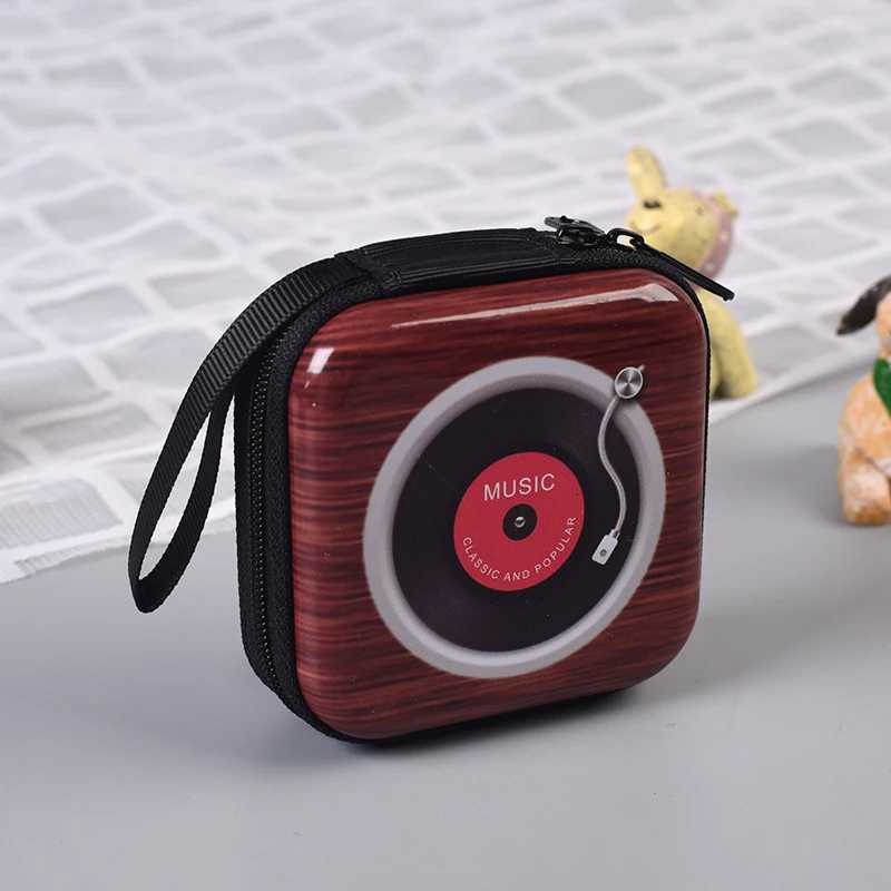 2023 New Creative Square Tinplate Coin Purse Carto Printed Earphe Storage Bag Key Coin Hard Storage Box Zipper BagXJ241111