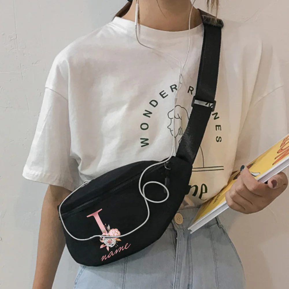 Men Waist Bag 2025 Custom Personalized Name Wallet Phone Belt Pouch Women Travel Motorcycle Bag Letter new Print Fanny Pack Banana Bag
