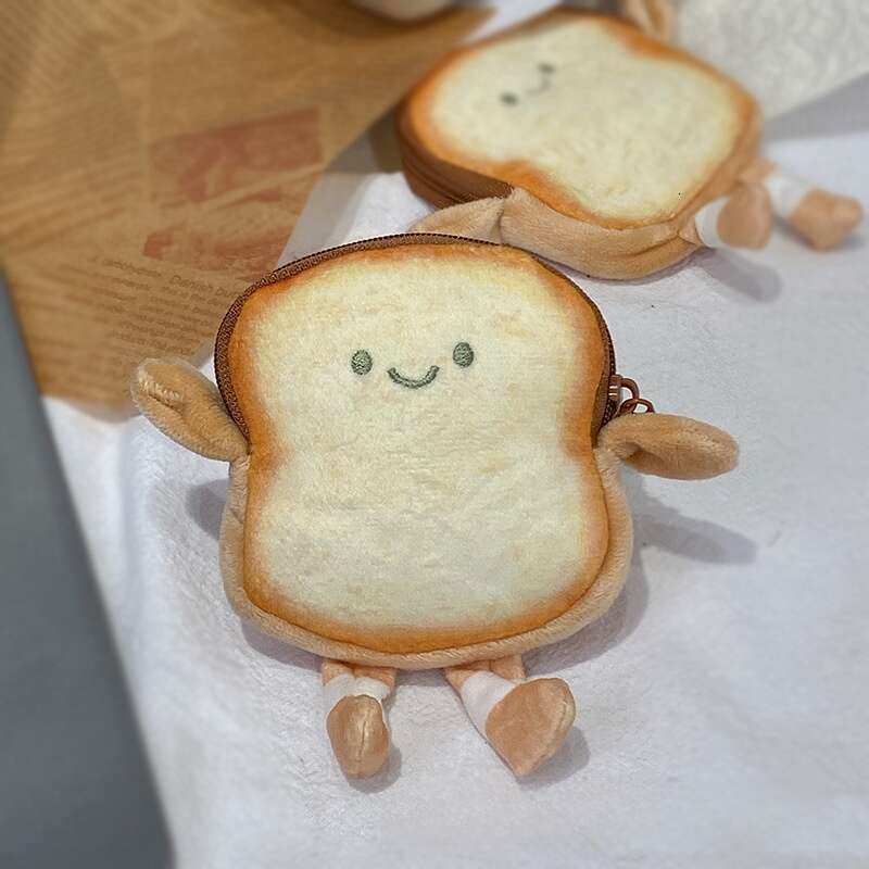 creative womens toast expression wallet with secure card holder cozy plush design bag