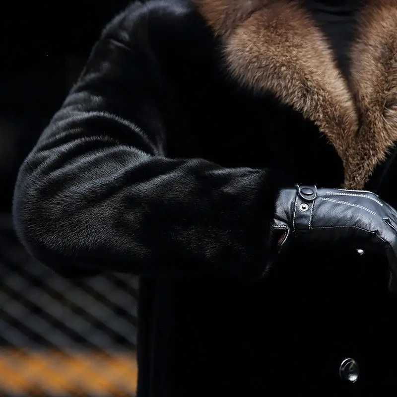 Winter Coat Mens Thickened Mink Coat Suit Collar Mink New Faux FurXJ241102