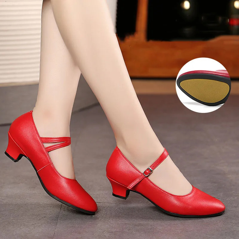 Genuine Leather Dance Shoes Women Modern Tango Salsa Latin Ballroom Dance Shoes Women High-heel Lady Professional Dance Shoes 241101