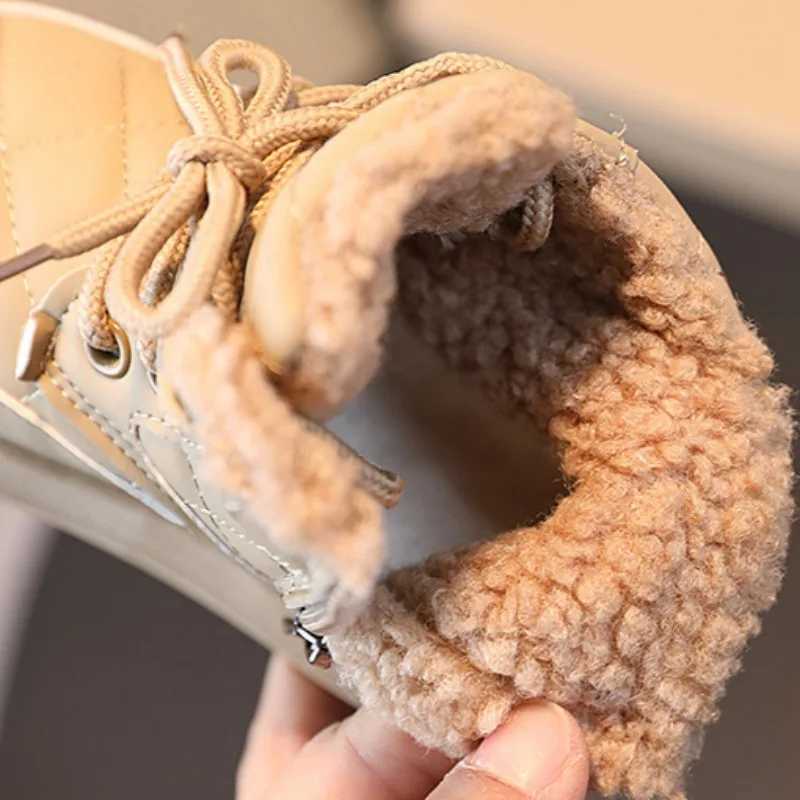 new fur fashion childrens boots autumn and winter baby shoes anti slip childrens baby shoes snow boots cotton shoes M241102