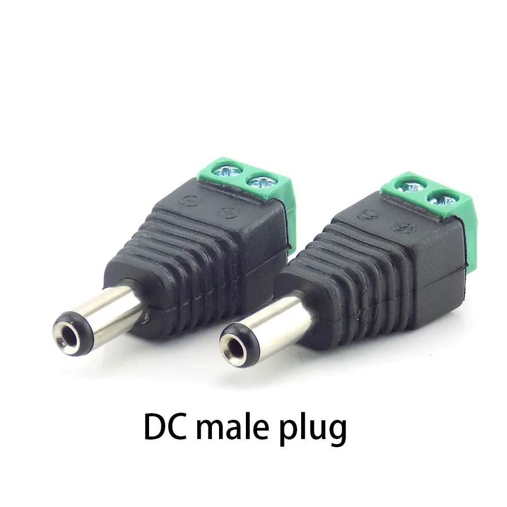 HKBTM bnc connector DC BNC Male female Connector Coax CAT5 Video Balun Adapter Plug for Led Strip Lights CCTV Camera Accessories