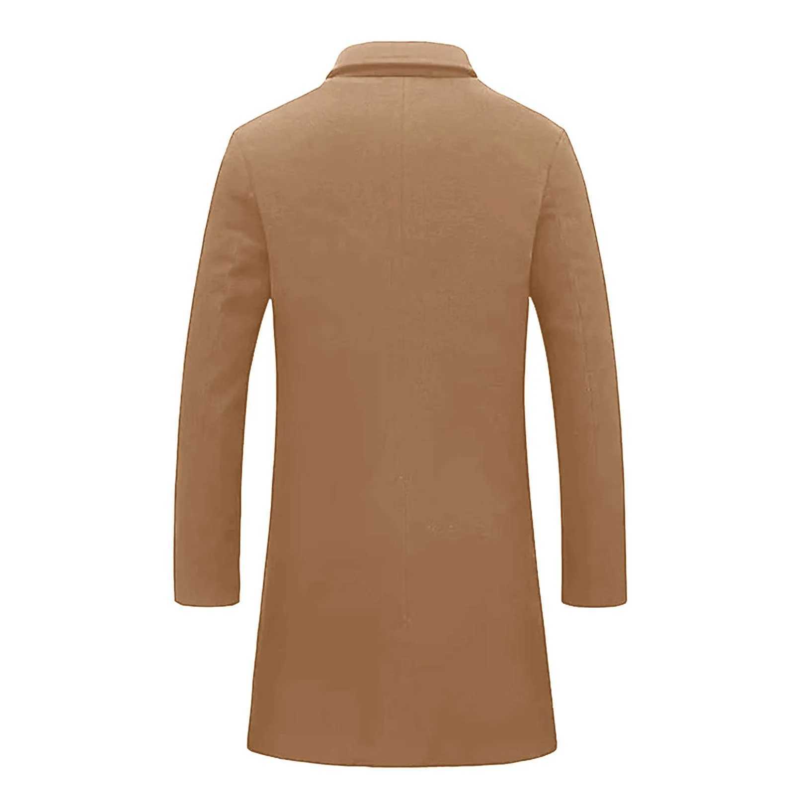 Mens casual work jacket warm solid color Flce warm top long Slve zipper flight pocket mens winter business jacket W241102