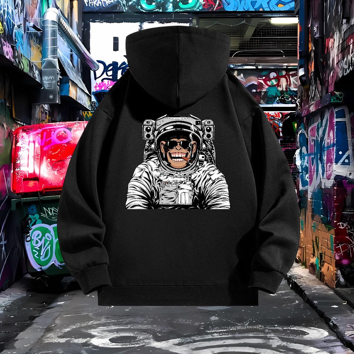 Classic Casual Hoodie for Men Hooded Collar Long Sleeves Loose Men Clothes Hoodie DIY Anime Tops Hoodie Hip Hop Tech Fleece