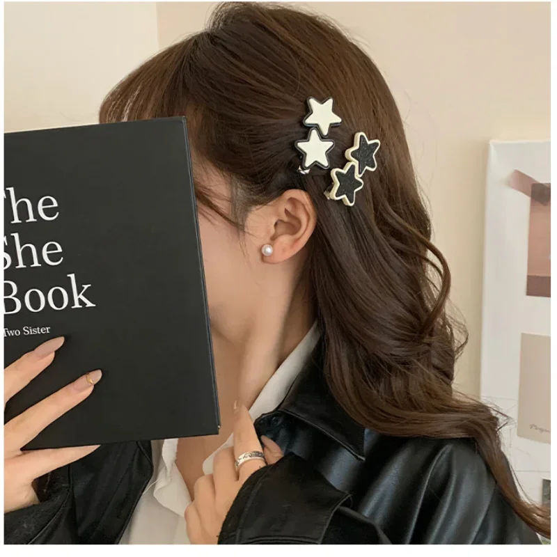 2PC Korean Cute Star new Hair Clip 2025 Claw Clamp for Women Girls Kid Children Hairpin Crab Headband Hair Gift Accessories Headwear