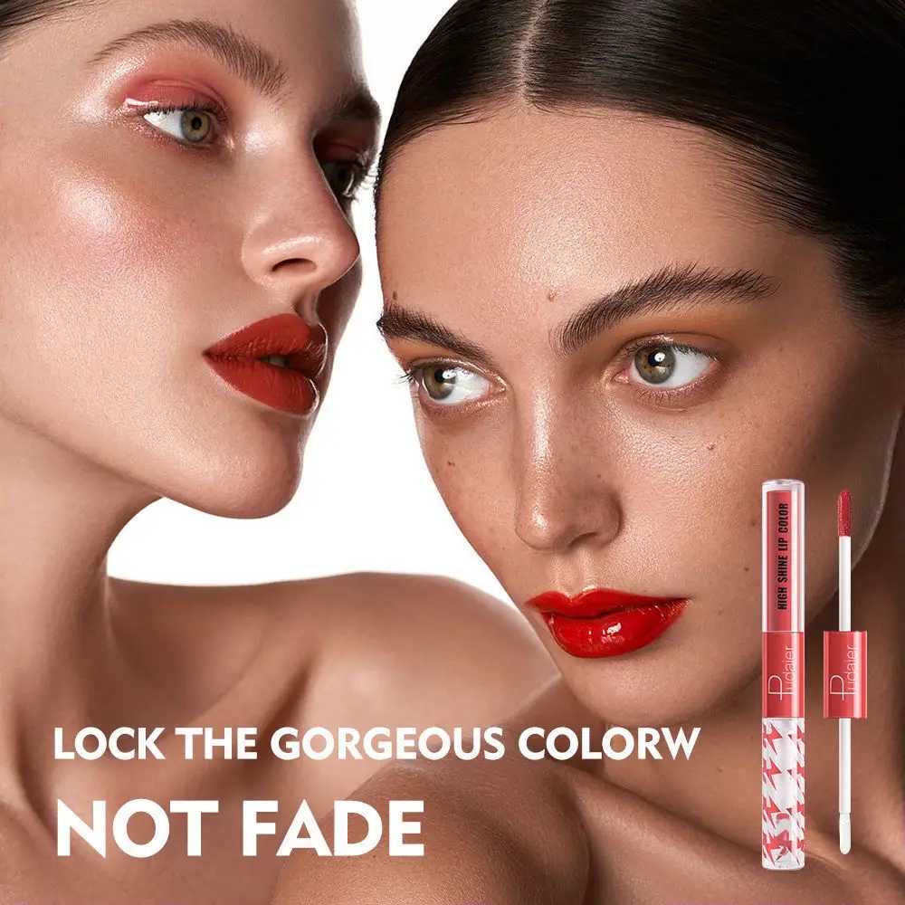 16 color double-sided lipstick gloss non stick 16 hour long lasting liquid lipstick moisturizing lipstick cosmetic care W241101