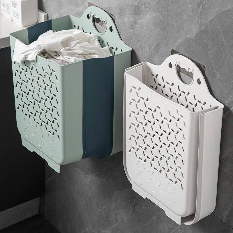 Dirty Clothes Household Wall-Mounted Storage Bag Folding Bathroom Laundry Basket