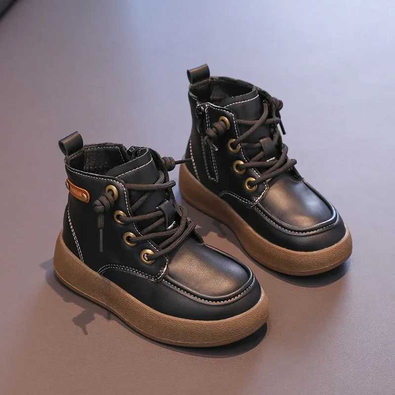 Childrens Motorcycle Anti slip Boots Spring and Autumn Boys and Girls Short Boots Neutral Versatile Childrens Ankle Boots Fashionable and Handsome M24