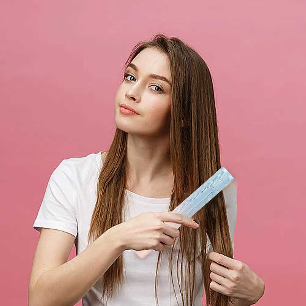 Hair Dryers Professional Wireless Electric Hair Brush Straightening Dryer Hair Fast Heating Curling Brush Charge Usb Comb Tools St M4o5 240401