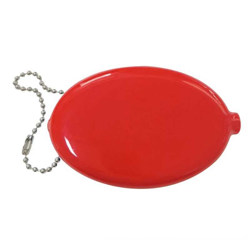 Creative Zero Wallet PVC Small Oval Coin Purse Holds Change Mini Coin Purse Coin Holders with Bead Chain Portable Travel WalletXJ241111