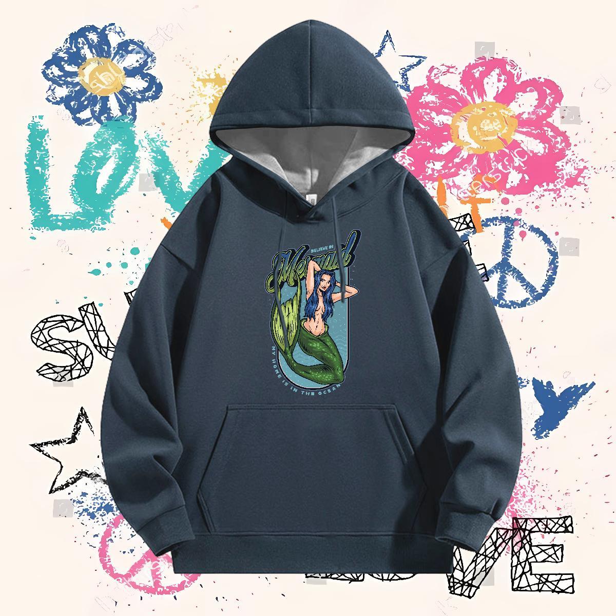 Customized Hoodie for Men Hooded Collar Long Sleeve Comfortable Men's Hooded Sweatshirt DIY Printed Hoody Y2K Tech Fleece