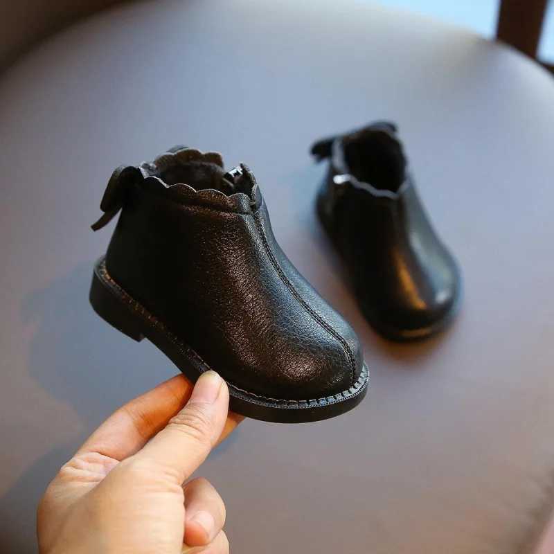 Baby boots plush cotton shoes princess shoes soft soled toddler shoes ankle boots girls winter shoes girls winter shoes M241102