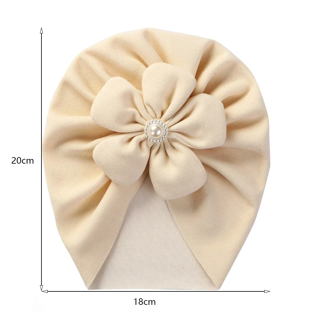 Cute Flower Faux Cashmere new Baby Hat Turban Baby Girl Hats Warm Toddler Headwraps Newborn Beanies Bonnet Caps 2025 Hair Accessories