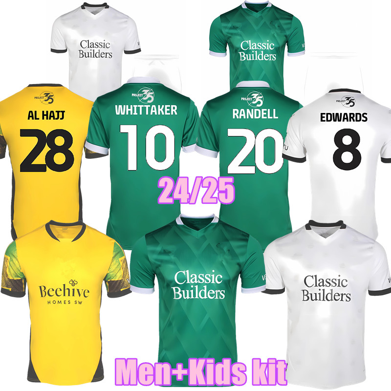 25 26 Plymouth Argyle Men Soccer Jerseys kit 2025 2026 Soccer Away Football Shirts Wright Houghton Edwards Butcher Gibson Scarr Pleguezuelo Football Shirt Set