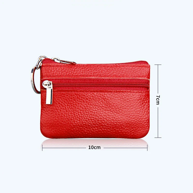 Womens Genuine Leather Coin Purse Female Wallets Custom Gifts Girls Zipper Purses Children Storage Pocket Bags Pouch 241029